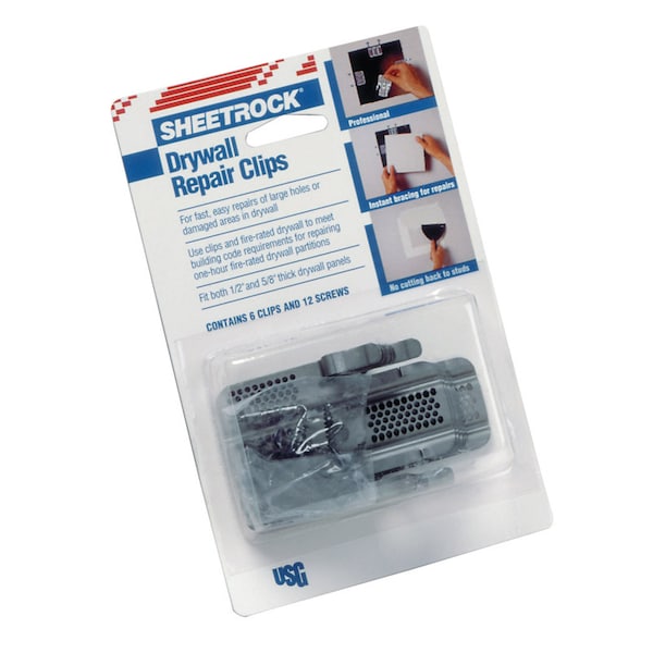 Sheetrock DRYWALL REPAIR CLIPS 6PK 380161 Zoro